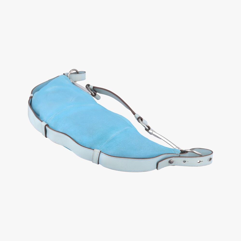 Yves Saint Laurent Rive Gauche Mombasa Blue Suede - Picture 6 of 9